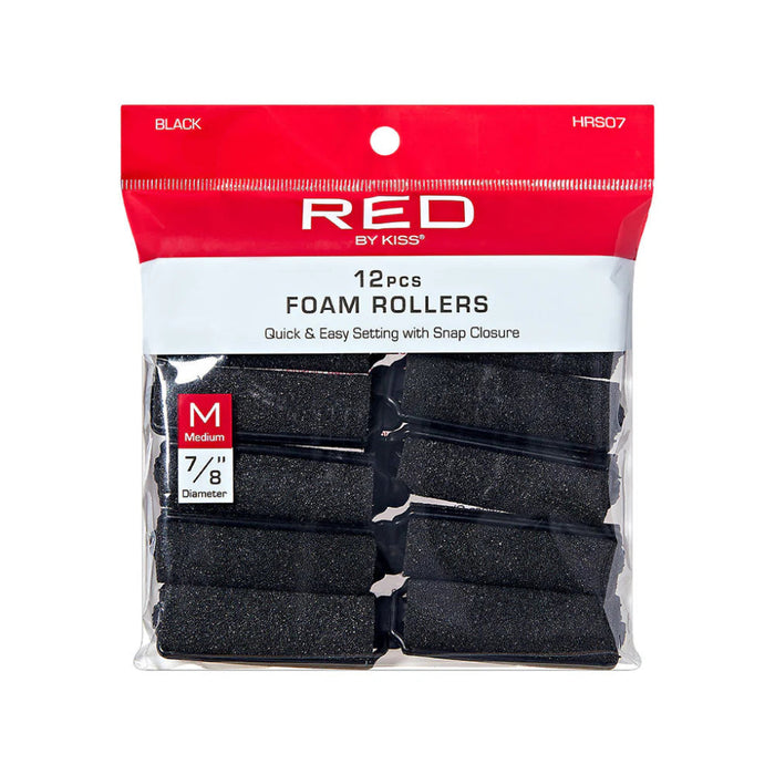 Red by Kiss Hair Foam Roller Set Soft Sponge Rollers for Heatless Curls