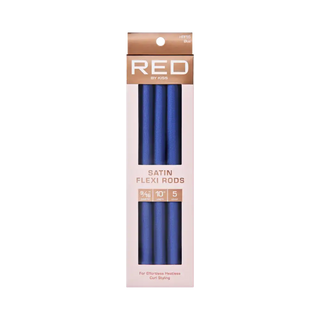 Red by Kiss satin flexi rods blue flexible foam curling rollers pack for heatless curls