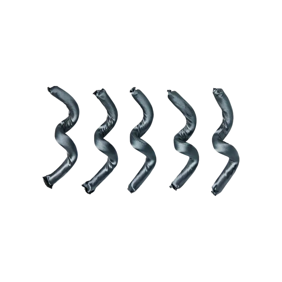 Red by Kiss satin flexi rods gray flexible foam curling rollers pack for heatless curls