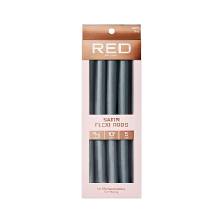 Red by Kiss satin flexi rods gray flexible foam curling rollers pack for heatless curls