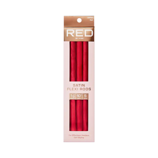 Red by Kiss satin flexi rods red flexible foam curling rollers pack for heatless curls