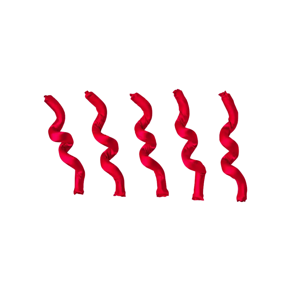 Red by Kiss satin flexi rods red flexible foam curling rollers pack for heatless curls