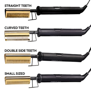 Red by Kiss hot styler double side teeth pressing comb for professional root straightening
