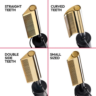 Red by Kiss hot styler double side teeth pressing comb for professional root straightening