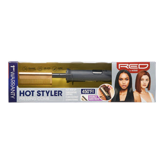 Red by Kiss Hot Styler Double Side Teeth Pressing Comb | Thermal Straightening Comb