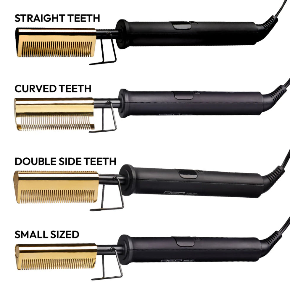 Red by Kiss hot styler straight teeth pressing comb for professional root straightening