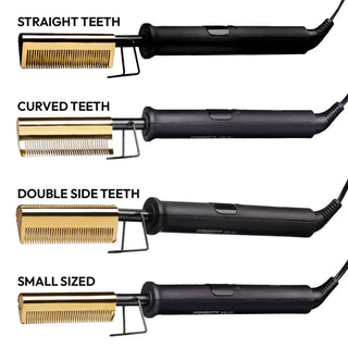Red by Kiss hot styler straight teeth pressing comb for professional root straightening