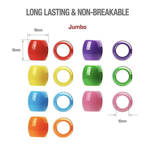 Red by Kiss Jumbo Vivid Assorted Hair Beads 63pcs pack wide hole colorful accessories for braids