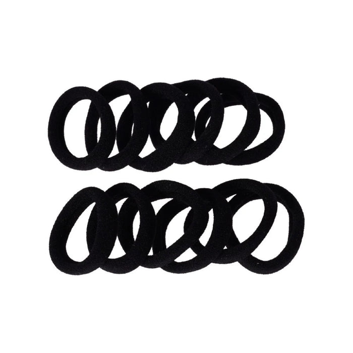 Red by Kiss Mini Ponytail Holders in Black, 12-pack.