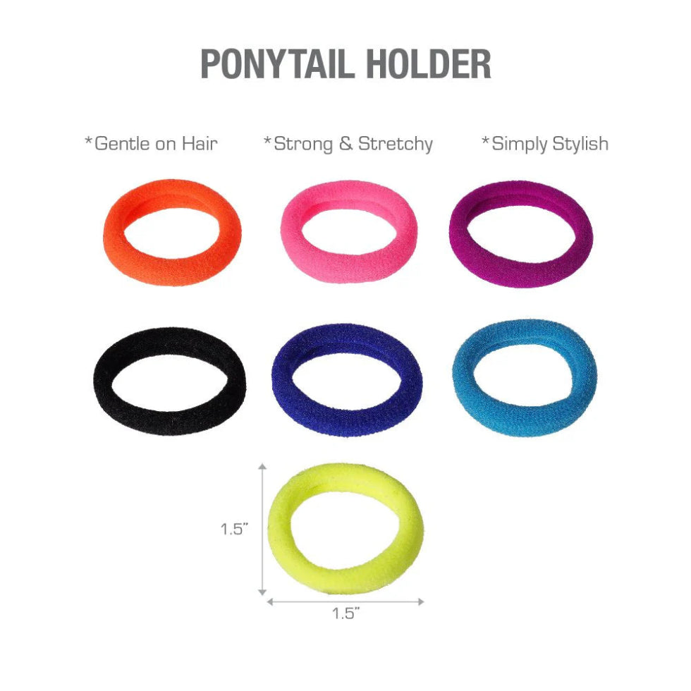 Red by Kiss Mini Ponytail Holders in assorted colours, 12-pack.