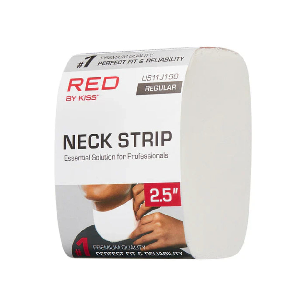 Red by Kiss Premium Disposable Barber Neck Strips, 2.5 inch width.