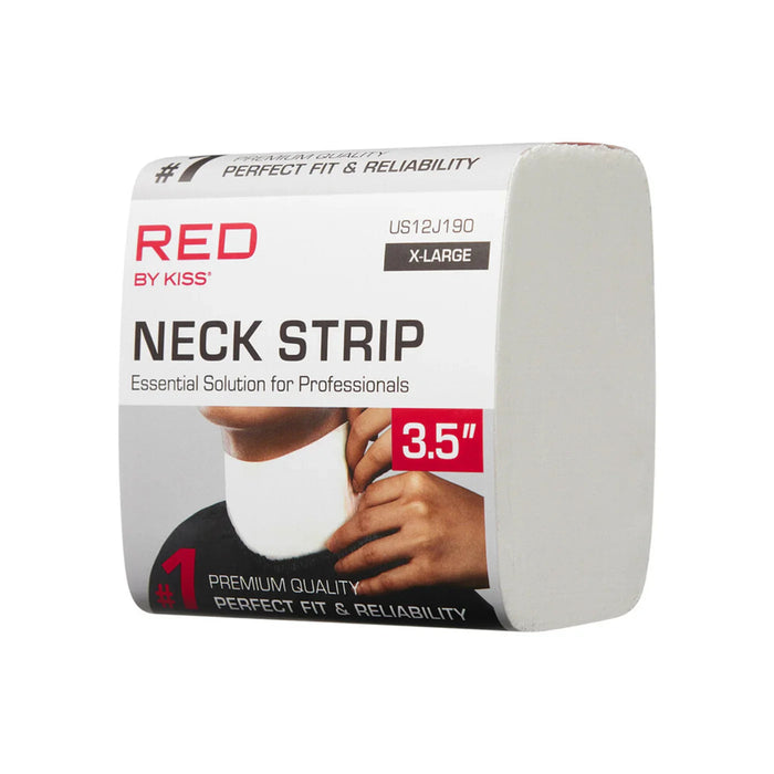 Red by Kiss Premium Disposable Barber Neck Strips in X-Large 3.5 inch width.