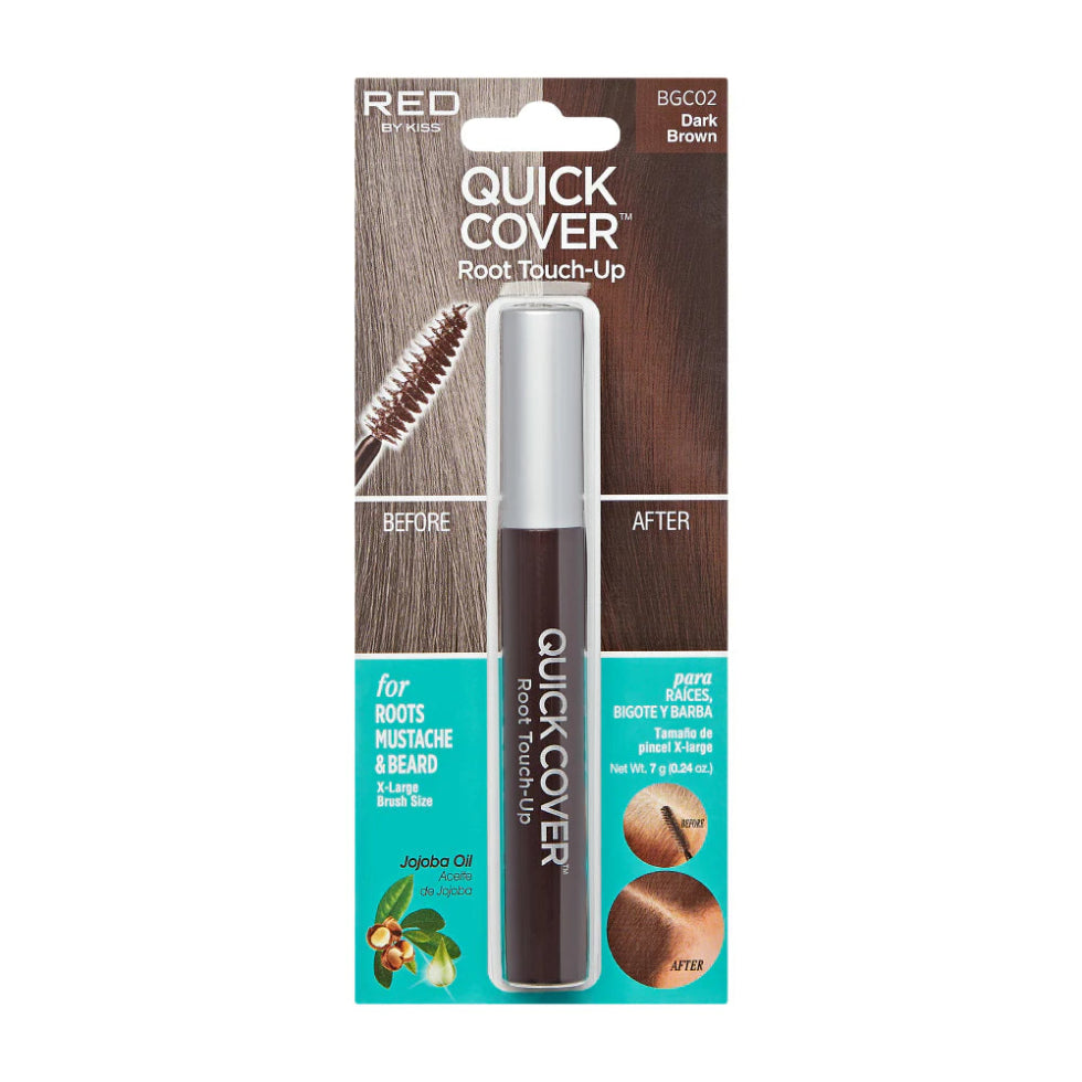 Red by Kiss Quick Cover root touch-up brush temporary hair mascara tube with applicator wand
