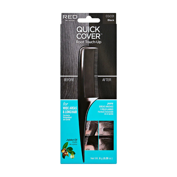 Red by Kiss Quick Cover root touch-up comb temporary hair color applicator tube with teeth tip