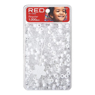 Red by Kiss regular hair beads 1000pcs pack white and clear accessories for braids