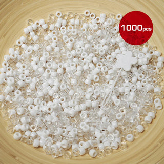 Red by Kiss regular hair beads 1000pcs pack white and clear accessories for braids