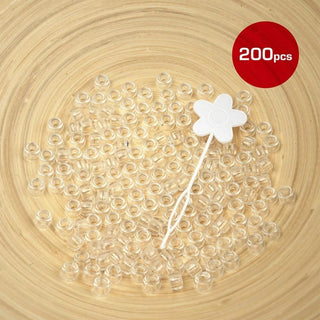 Red by Kiss regular hair beads 200pcs pack clear transparent accessories for braids