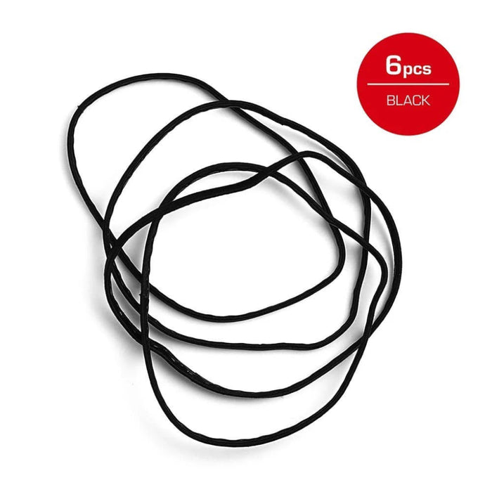Red by Kiss 10mm Silicon Elastic Sport Headbands in Black, 5-pack.