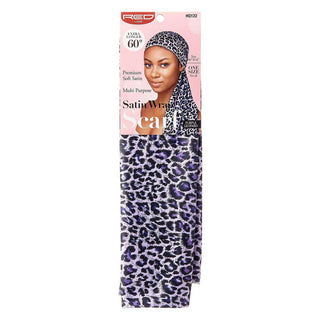 Red by Kiss silky satin wrap scarf 60x16 inch protective headscarf for hair edges