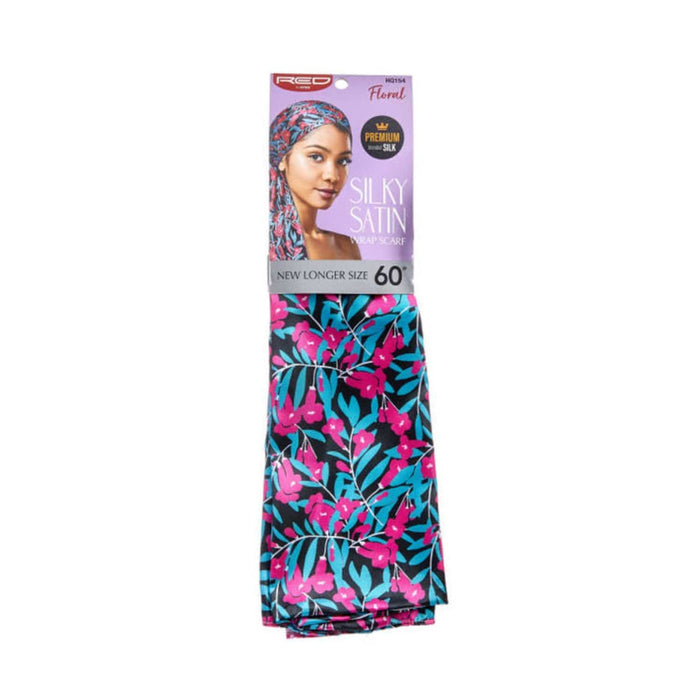 Red by Kiss silky satin wrap scarf 60x19 inch protective headscarf for hair edges