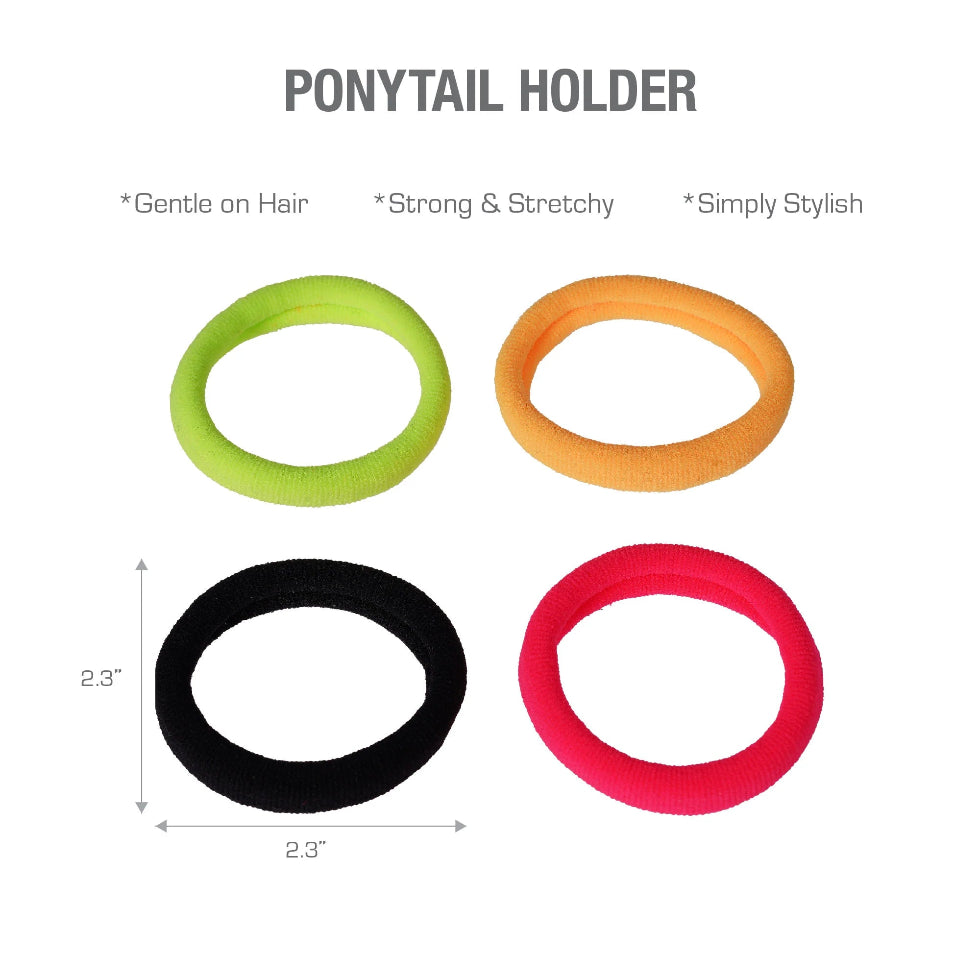 Red by Kiss Small Ponytail Holders in assorted colours, 8-pack.