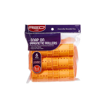 Red by Kiss snap on magnetic roller pack plastic heatless wet styling accessories for volume