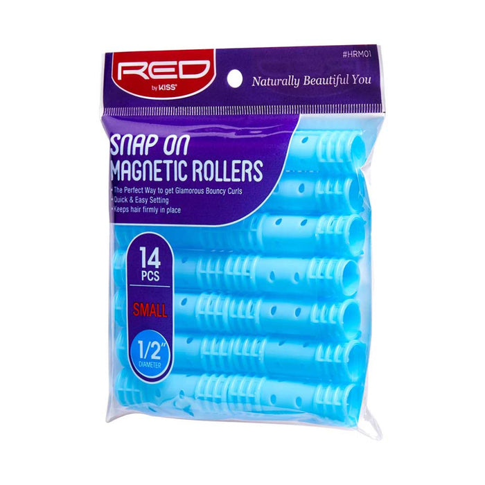Red by Kiss snap on magnetic roller pack plastic heatless wet styling accessories for volume