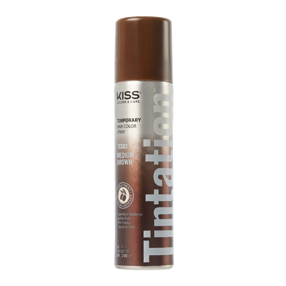 red by kiss tintation tcs03 medium brown hair color spray temporary washable brown hair spray for natural styling look