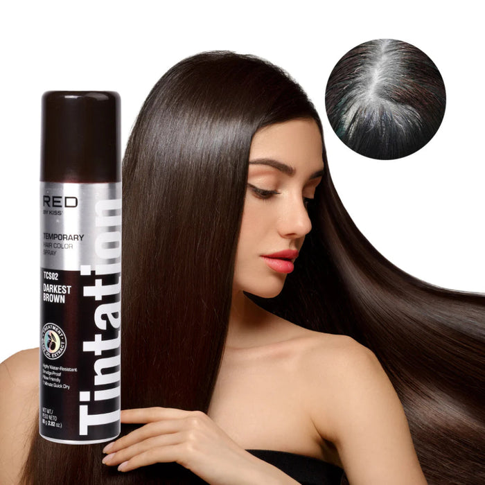Red by Kiss Tintation temporary hair color root touch up color spray aerosol can
