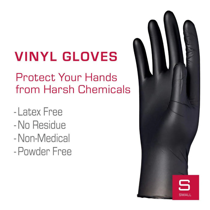 Red by Kiss Vinyl Gloves, 8-pack, for hair colour application.