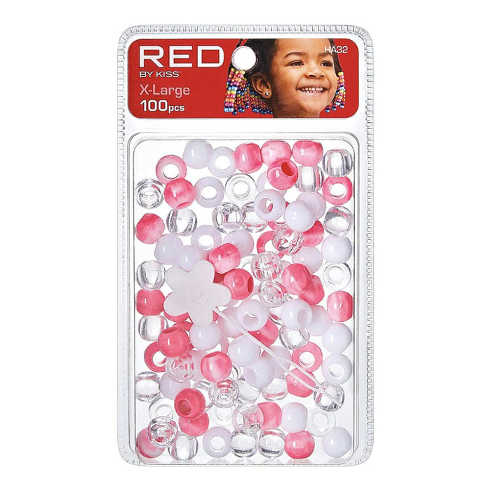 Red by Kiss X-Large Hair Beads 100pcs pack extra large accessories for braids