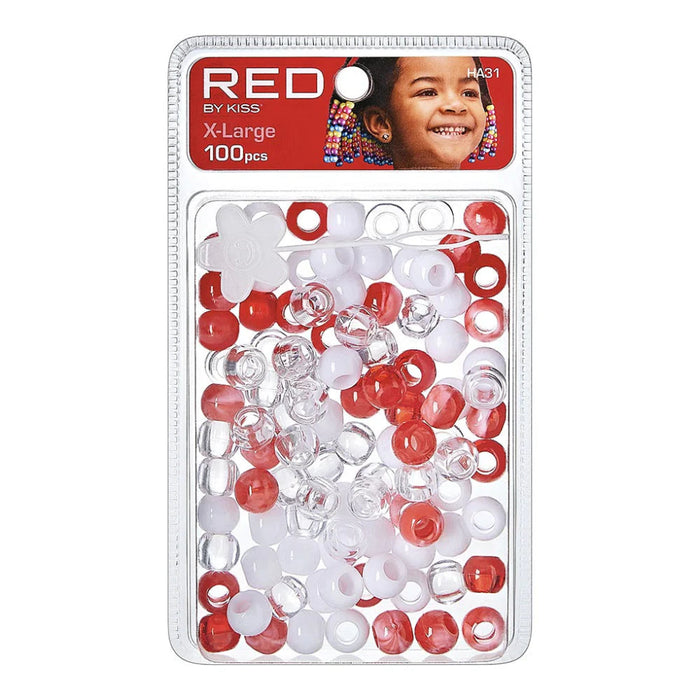 Red by Kiss X-Large Hair Beads 100pcs pack extra large accessories for braids