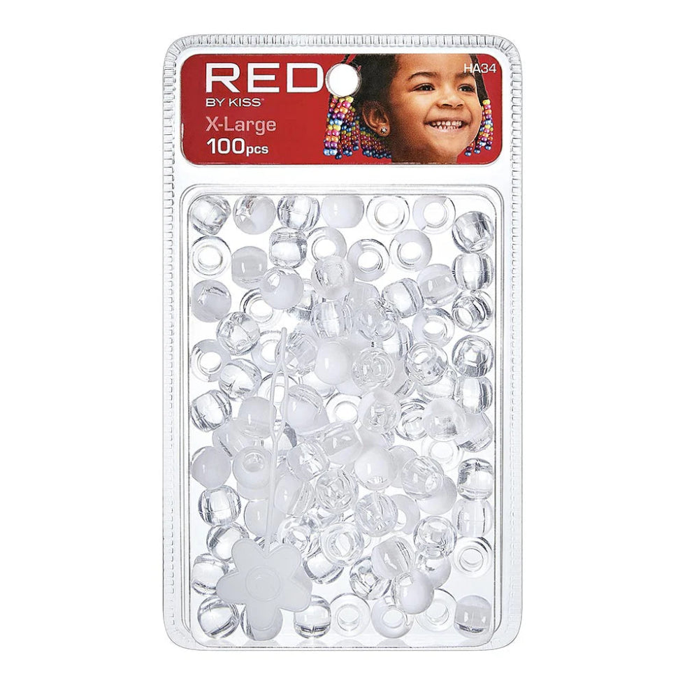 Red by Kiss X-Large Hair Beads 100pcs pack extra large accessories for braids