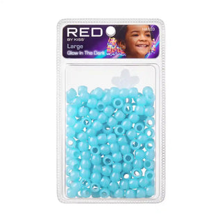 Red by Kiss Glow In The Dark Hair Beads | Luminous Hair Accessories for Braids