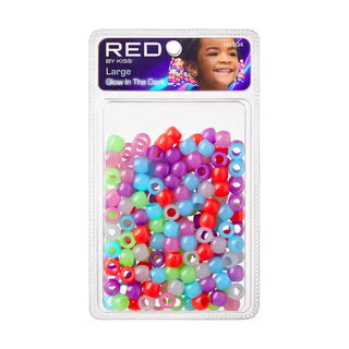 Red by Kiss Glow In The Dark Hair Beads | Luminous Hair Accessories for Braids