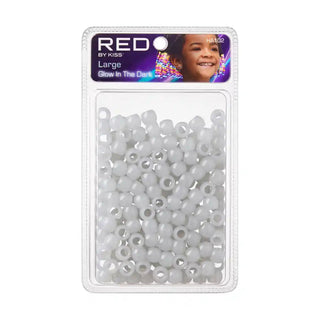 Red by Kiss Glow In The Dark Hair Beads | Luminous Hair Accessories for Braids