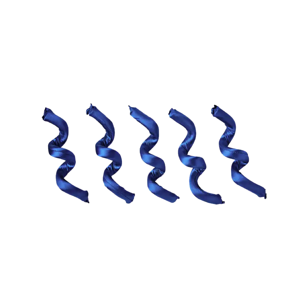 Red by Kiss Heatless Curling Silky Satin Flexi Rods Blue | Flexible Curling Rods