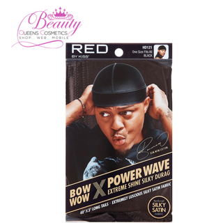 Red by Kiss Bow Wow X Power Wave Silky Durag HD121 Black