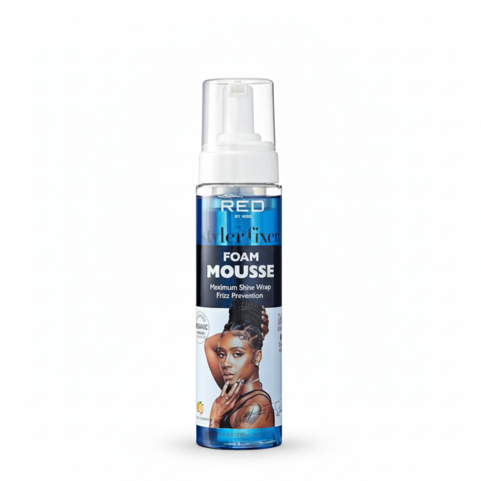 red by kiss styler fixer foam mousse 260ml maximum shine wrap mousse anti frizz curl defining styling foam