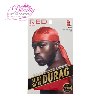 Red by Kiss Silky Satin Durags  HD03 Red & HD07 Gray