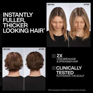 Redken Acidic Grow Full System Densifying Conditioner 300ml lightweight conditioner for thin flat hair helps strengthen reduce breakage hydrate the scalp and create fuller thicker healthier looking hair.