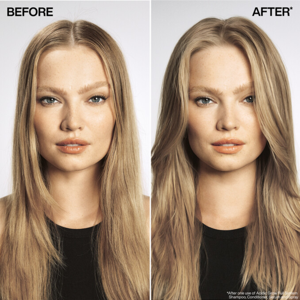 Redken Acidic Grow Full System Densifying Shampoo 300ml professional shampoo for fine flat and thinning hair helps boost volume improve density support scalp balance and create fuller thicker looking hair.