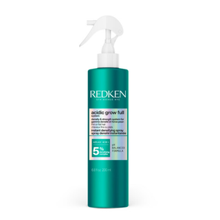 Redken Acidic Grow Full System Instant Densifying Spray 200ml lightweight leave in spray helps create fuller thicker looking hair strengthen strands reduce breakage add volume and provide heat protection up to 230°C.