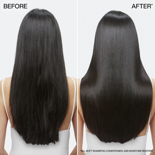 Redken All Soft Moisturising Shampoo 1000ml professional hydrating shampoo with argan oil helps cleanse dry brittle hair replenish moisture improve softness enhance shine and leave hair smooth manageable and healthier looking.