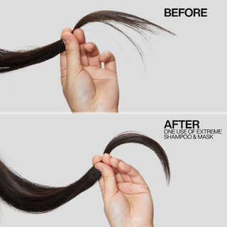 Redken Extreme Strength Repair Shampoo 1000ml professional strengthening shampoo for damaged hair helps cleanse repair reduce breakage restore shine improve smoothness and strengthen weakened hair fibres with amino acids and arginine.
