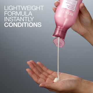 Redken Volume Injection Conditioner 300ml lightweight volumising conditioner with Filloxane adds body fullness root lift softness shine and movement to fine flat and limp hair without weighing it down