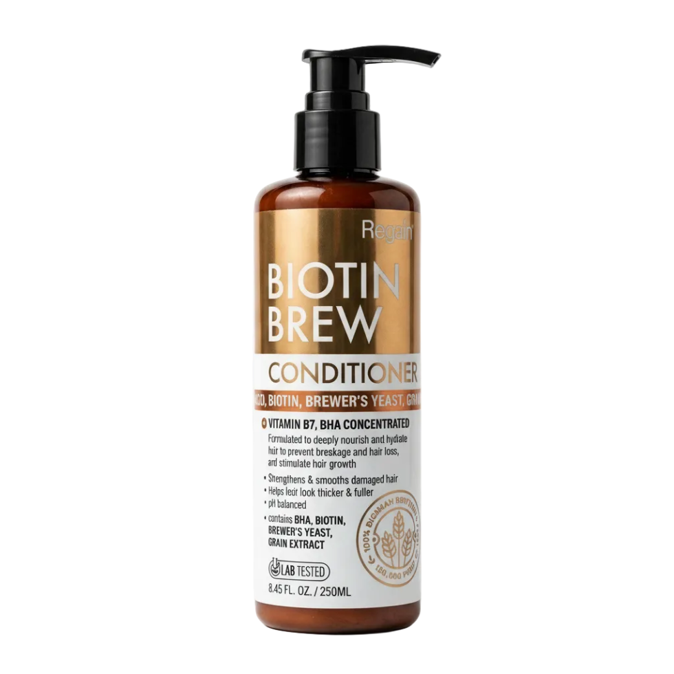 Regain biotin brew conditioner strengthens hair reduces breakage and improves softness