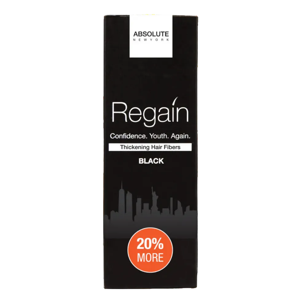 regain thickening hair fibers black 28g for instant volume natural coverage fuller thicker hair appearance
