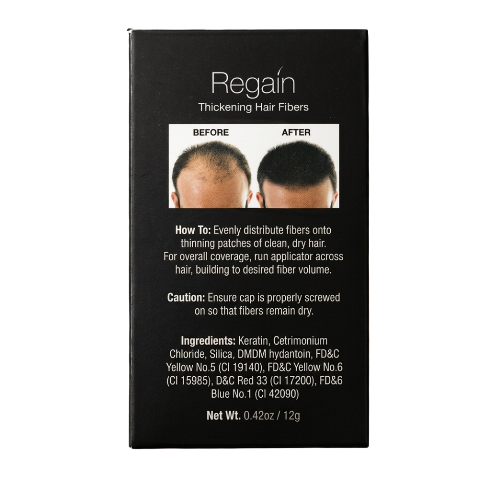 Regain dark brown hair fibers add volume and cover thinning areas naturally
