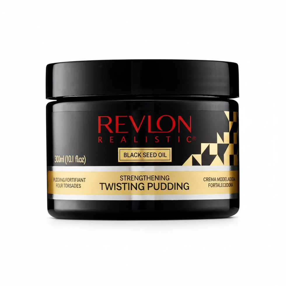revlon black seed oil twisting pudding defines curls hydrates strengthens frizz control soft hair
